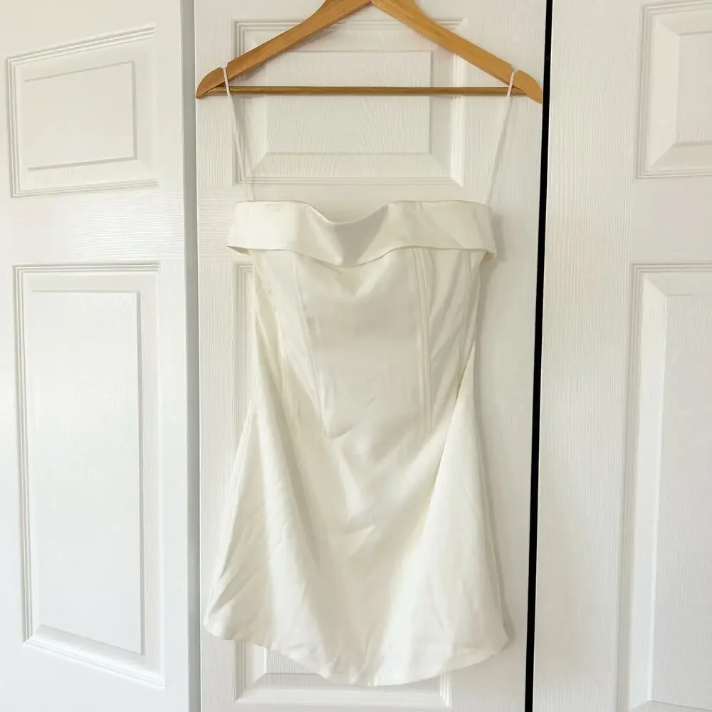 NWOT With Jéan Chloe Corset Mini Dress In White Women’s Size Small - Picture 2 of 10
